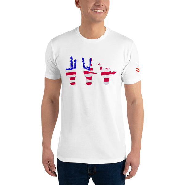 Peace Love Aloha America Short Sleeve T-shirt