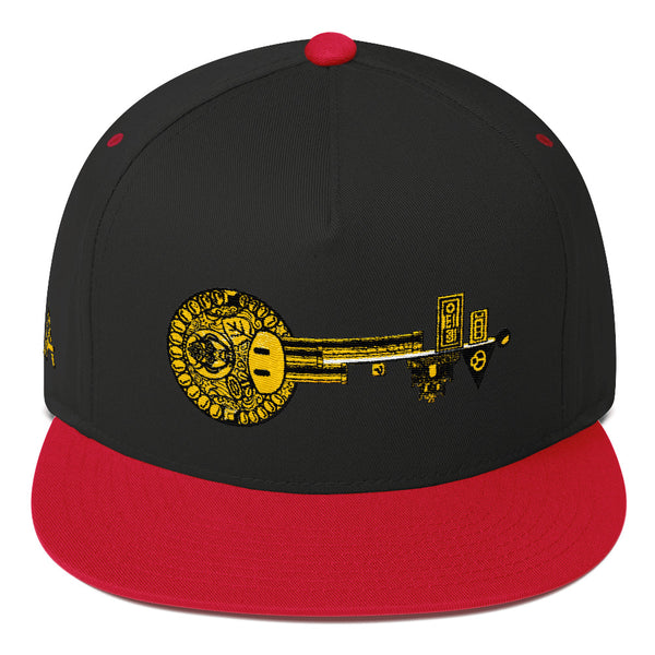 The Key Embroidered Flat Bill Cap